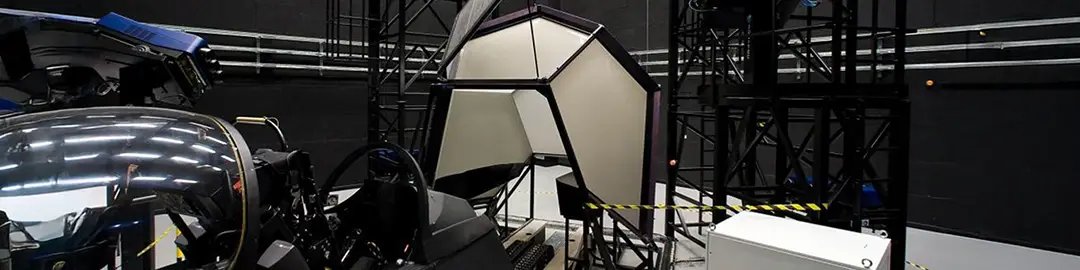 Espace de simulation aéronautique.